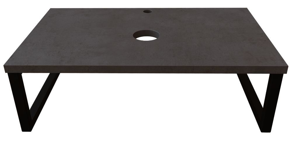 Столешница под раковину 1MarKa Grunge Loft 80 см бетон темно-серый