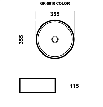 Раковина Grossman Color GR-5010GWL 35 см белый/золото