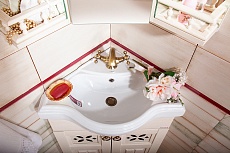 Мебель для ванной Бриклаер Кантри 60 см угловая, бежевый дуб