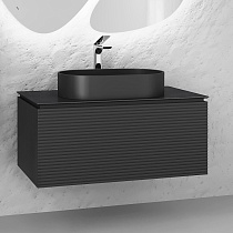 Мебель для ванной Jorno Stone 100 см антрацит