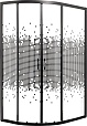 Душевой уголок Мономах ДУ 100/70/180 МЗ BL L/R 100x70 прозрачное с рисунком, черный, 10000008624