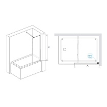 Шторка для ванны RGW Screens SC-052 80x150 прозрачное