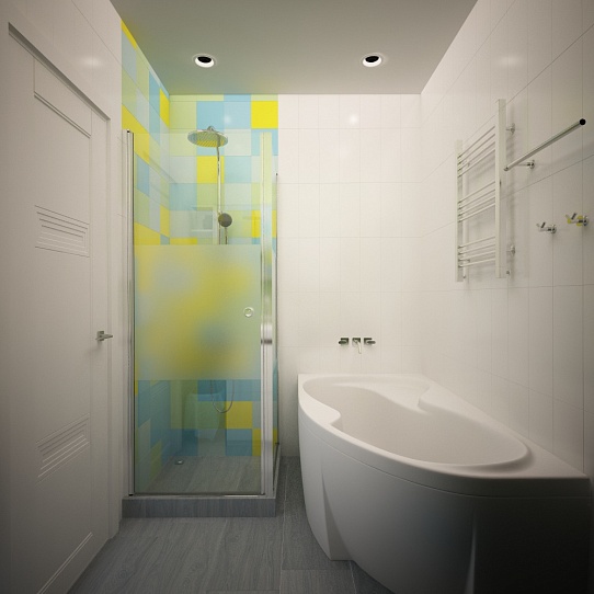 Дизайн-проект ванной комнаты "Солнечное настроение"