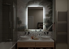 Зеркало Art&Max Perugia 70x100 с подсветкой, AM-Per-700-1000-DS-F