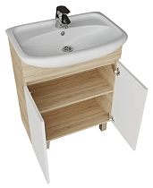 Мебель для ванной Grossman Поло 60 см дуб сонома/белый