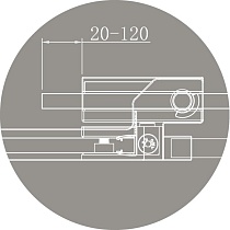 Душевая дверь Cezares SLIDER-B-1-70/80-GRIGIO-NERO 70x195, серая, черный