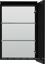 Зеркальный шкаф De Aqua Алюминиум 50 см, с подсветкой, черный