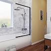 Шторка для ванны WasserKRAFT Dill 61S02-100WS 100х140 черный профиль с покрытием стекла WasserSchutz