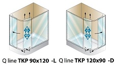 Душевой уголок Kolpa-San Q Line TKP L/D 120x90