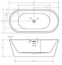 Акриловая ванна Abber AB9203-1.5 150x80, белый