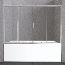 Шторка для ванны BelBagno Unique 150/180x140 прозрачная