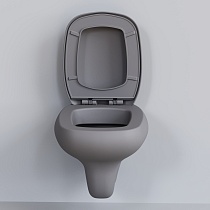 Крышка-сиденье Ambassador Diamond 122T20301 толстое, серый матовый