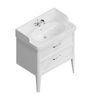 Мебель для ванной Kerama Marazzi Pompei New 80 см 2 ящика, белый глянцевый