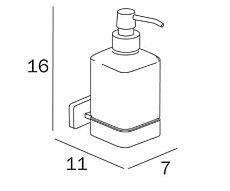 Дозатор жидкого мыла Inda Lea A18120NE21 черный матовый