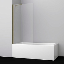 Шторка для ванны WasserKRAFT Aisch 55P01-80 Fixed 80х140 матовое золото