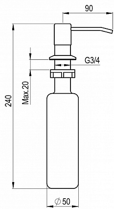 Дозатор жидкого мыла Granula GR-1403 базальт