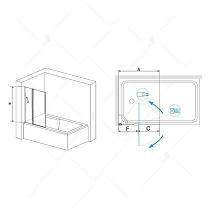 Шторка для ванны RGW Screens SC-11 B 100x140 черный, прозрачная