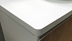 Столешница под раковину Velvex Klaufs 80 см без отверстий, Invisible Line, белая