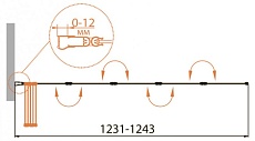 Шторка для ванны Cezares RELAX-V-5-120/140-P-Bi-R 120x140 рифленая, правосторонняя