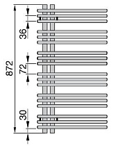 Полотенцесушитель водяной Zehnder Yucca Asymmetric YAC-090-050 Chrom