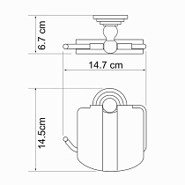 Держатель туалетной бумаги WasserKRAFT Ammer K-7025 матовый хром