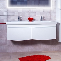 Мебель для ванной Бриклаер Вега 125 см белый глянец