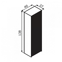 Шкаф-пенал Orka Cube 40 см, антрацит матовый 3000365