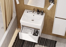 Мебель для ванной Акватон Марти 55 см дуб эндгрейн, белый