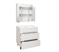 Мебель для ванной Руно Парма 75 см 2 ящика белый