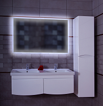 Мебель для ванной Бриклаер Вега 125 см белый глянец