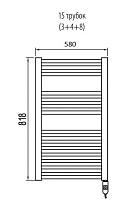 Полотенцесушитель электрический Irsap Ares EIS058H01IR01NNN01 58x81.8 с термостатом, белый