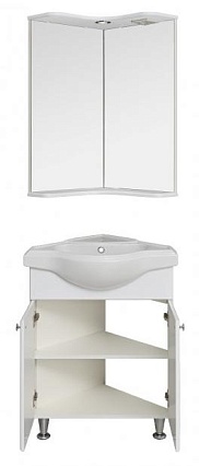 Мебель для ванной Руно Классик 65 см угловая, белый