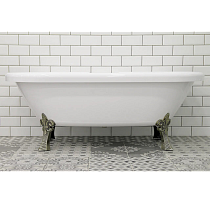 Акриловая ванна Радомир Леонесса 175x80 на ножках &quot;лилия&quot; бронза, чаша перламутр, оболочка перламутр