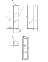 Модуль для шкафчика Cersanit Moduo 20 см, дуб