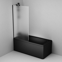 Шторка для ванны Am.Pm Gem W90BS-080-140BM 80x140 стекло матовое, черный