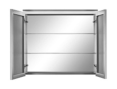 Зеркальный шкаф De Aqua Алюминиум 100 см, с подсветкой, черный