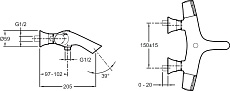 Смеситель для ванны Jacob Delafon Symbol E71684-CP термостат