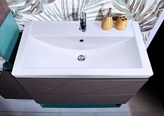 Мебель для ванной Бриклаер Кристалл 70 см ясень анкор темный/софт графит