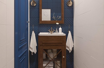 Дизайн-проект туалета "Синяя вечность"