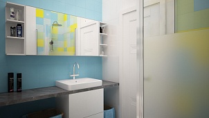 Дизайн-проект ванной комнаты "Солнечное настроение"