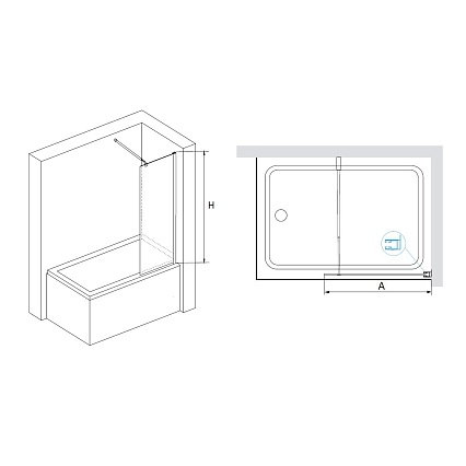 Шторка для ванны RGW Screens SC-052 70x150 прозрачное
