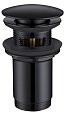 Донный клапан Abber AF0010B с переливом, матовый черный
