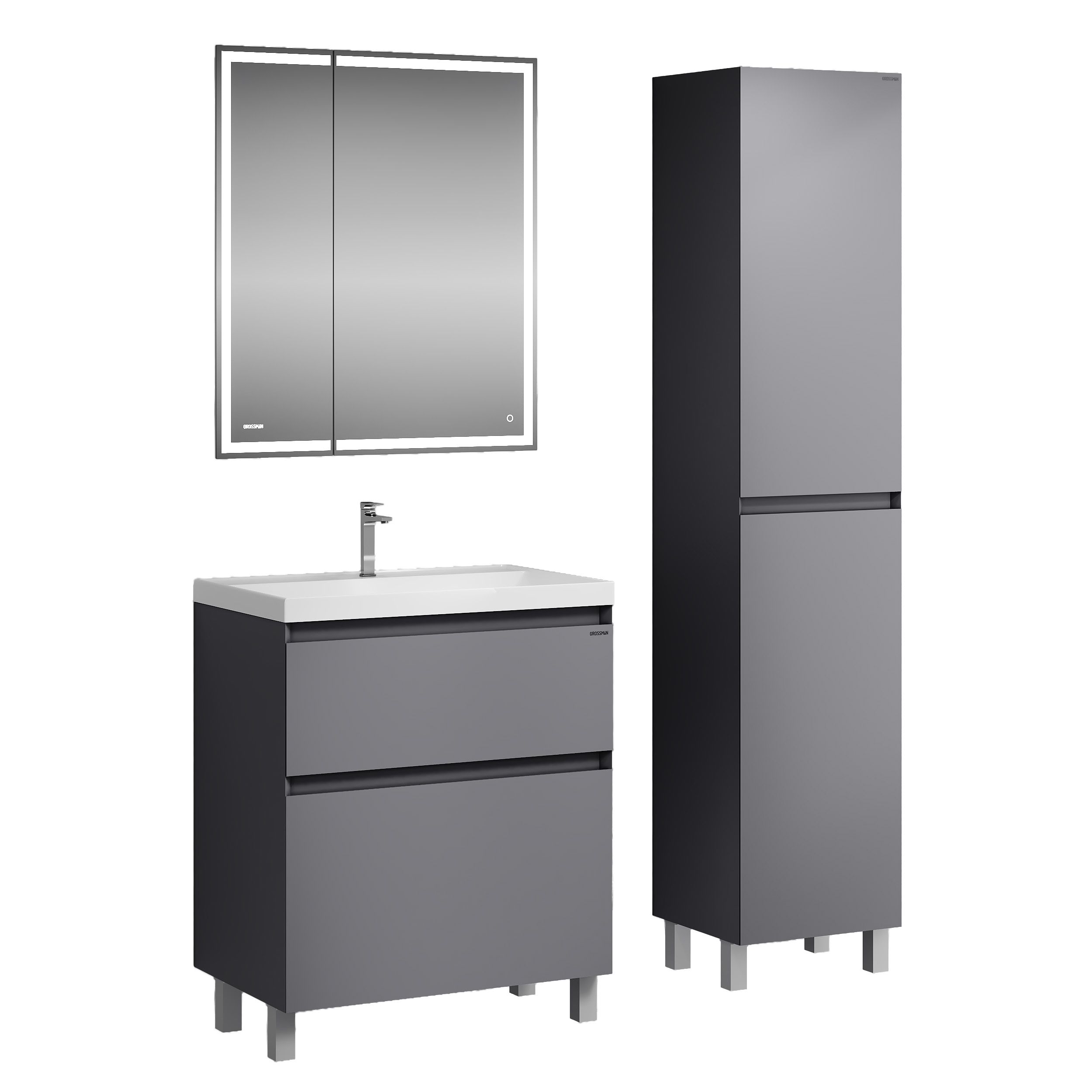 Тумба с раковиной Grossman Меркадо 80 см напольная