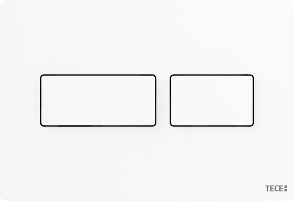 Кнопка смыва TECE Solid 9240433 металл, белый матовый
