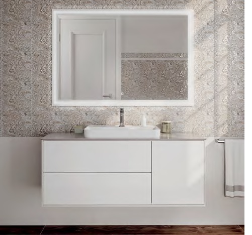 Тумба с раковиной Kerama Marazzi Plaza Modern 120 см, 3 ящика, белый