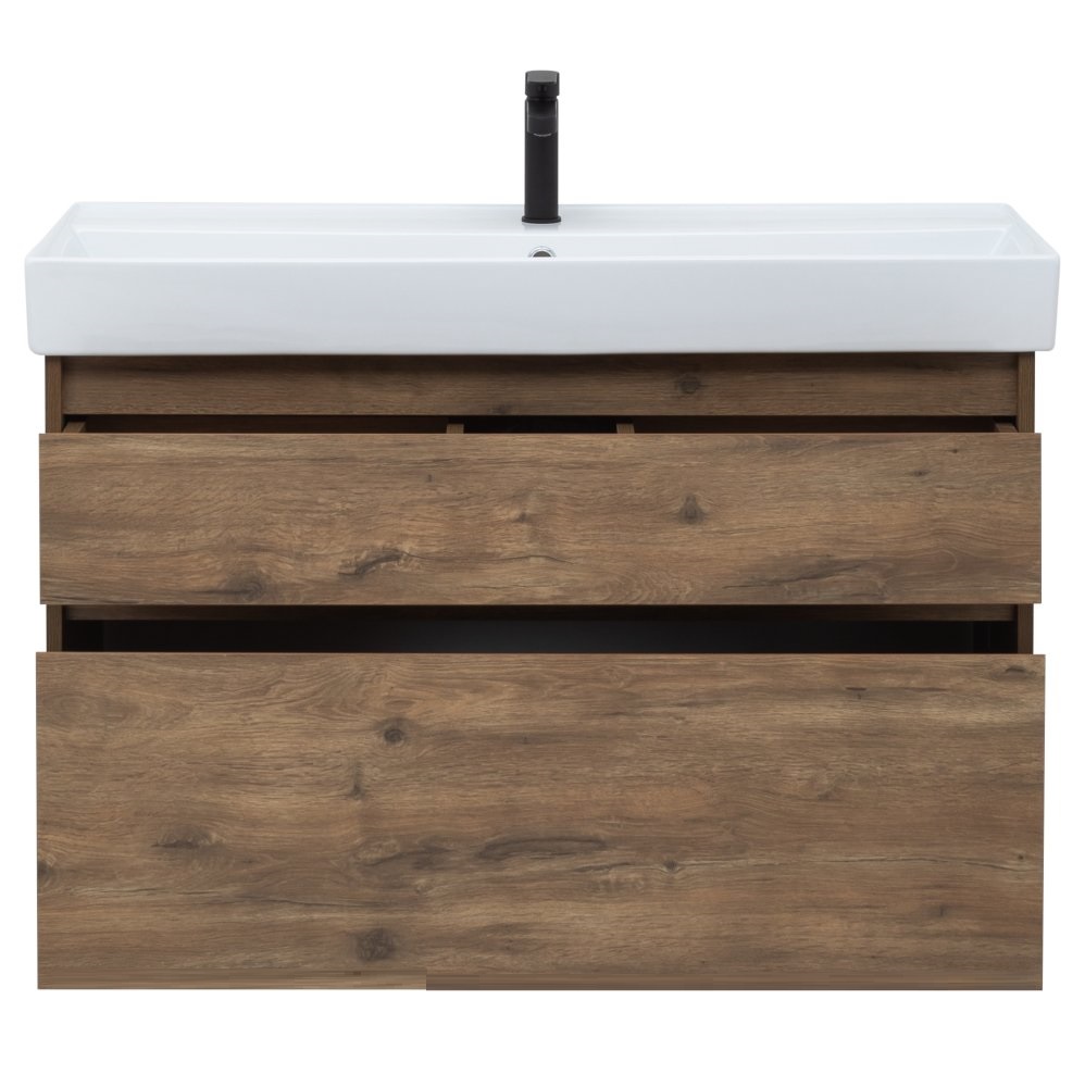 Тумба с раковиной Aquanet Nova Lite 100 см, 2 ящика