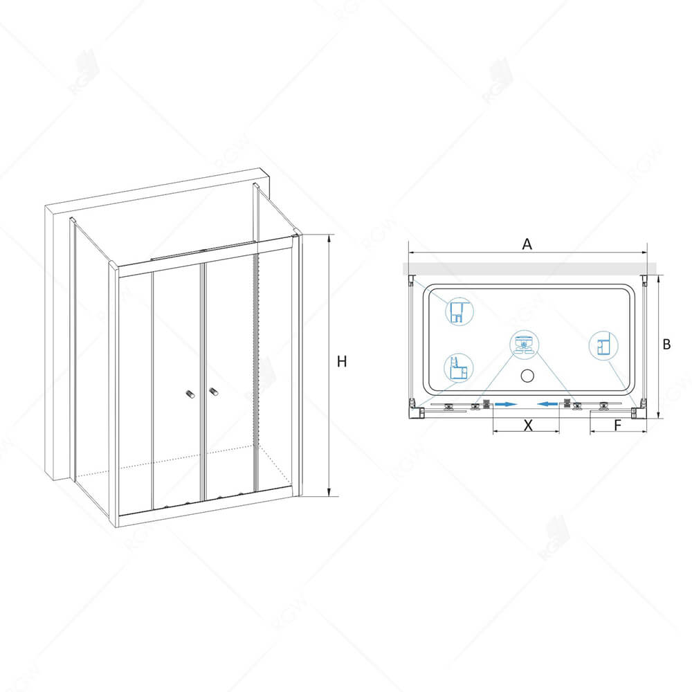 Душевой уголок RGW Classic CL-43 P 130x80 прозрачное