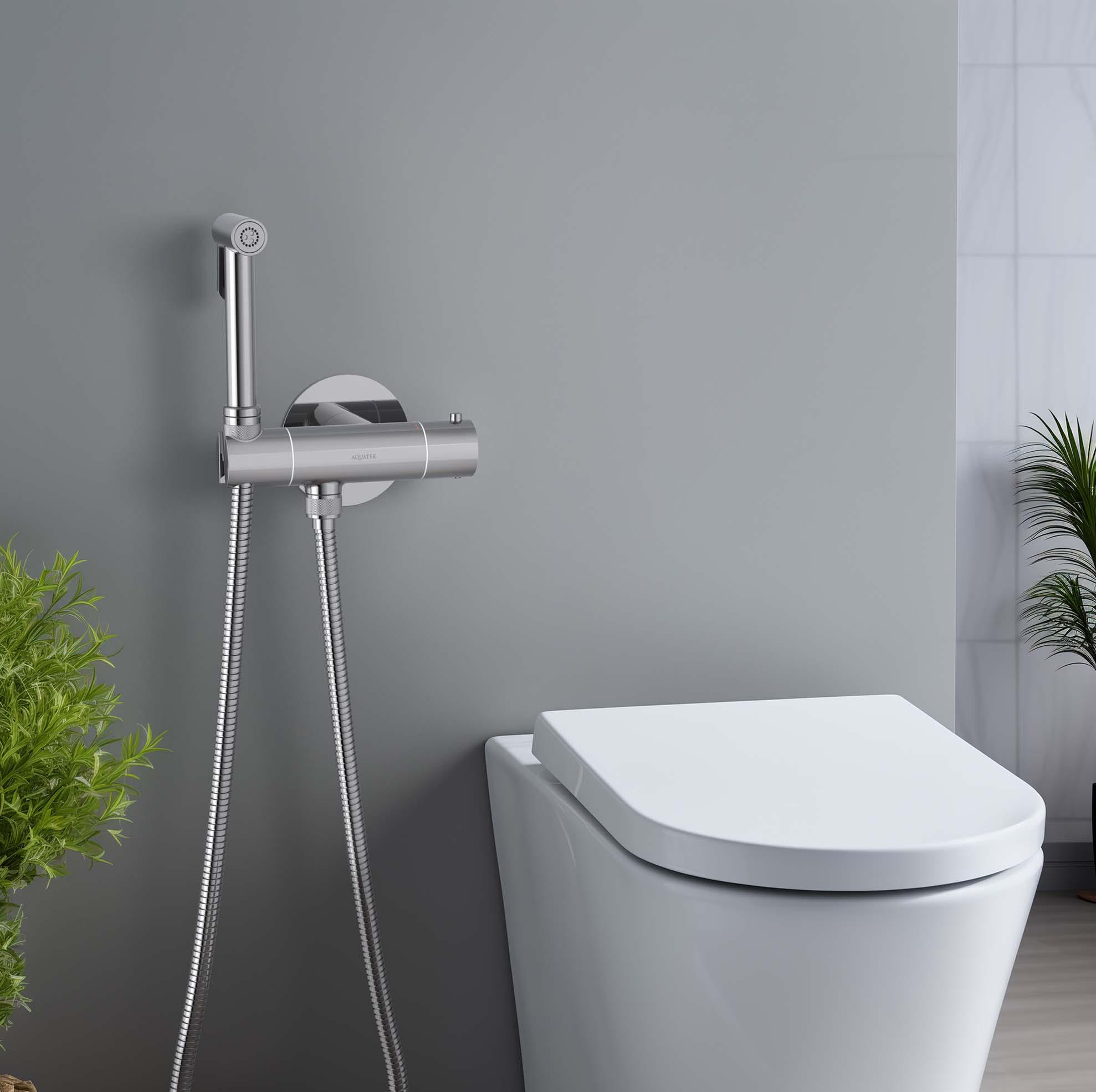 Смеситель Aquatek Оберон AQ1027CR с гигиеническим душем, хром