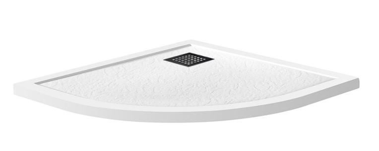 Поддон для душа BelBagno TRAY-MR-UNO-R-90-550-35-W-NO 90x90 белый, накладка черный