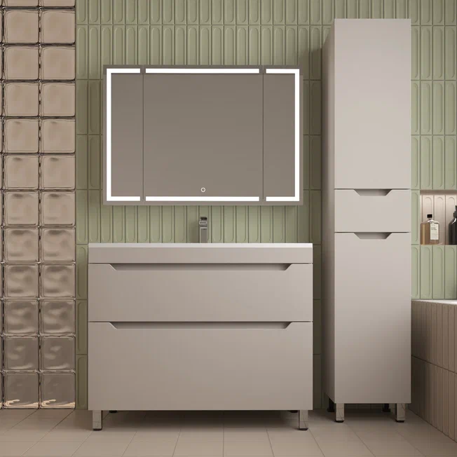 Мебель для ванной Style Line Остин 100 см напольная, крем